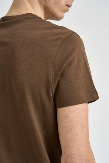 T-shirt uomo girocollo marrone - 4