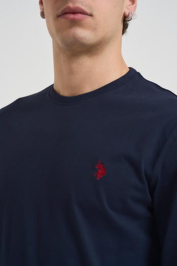 T-shirt uomo girocollo blu - 3