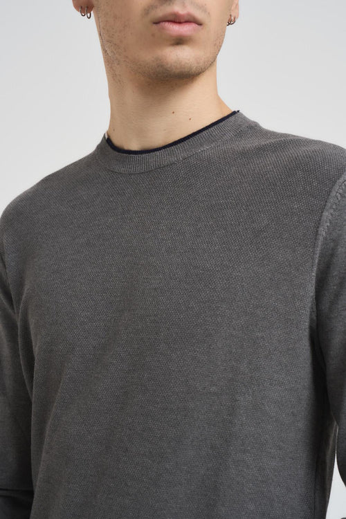 Maglia uomo girocollo grigio topo - 2