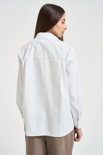 Camicia donna con gioiello bianca - 4
