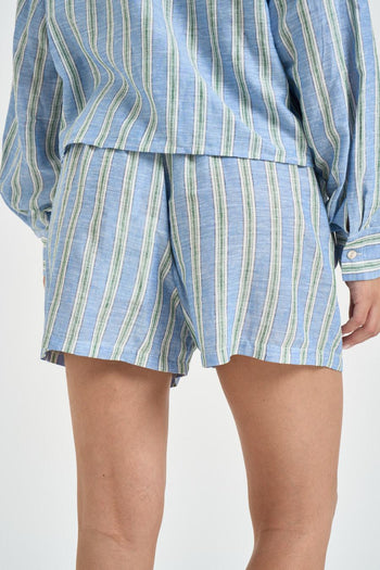Short donna a righe celeste - 3