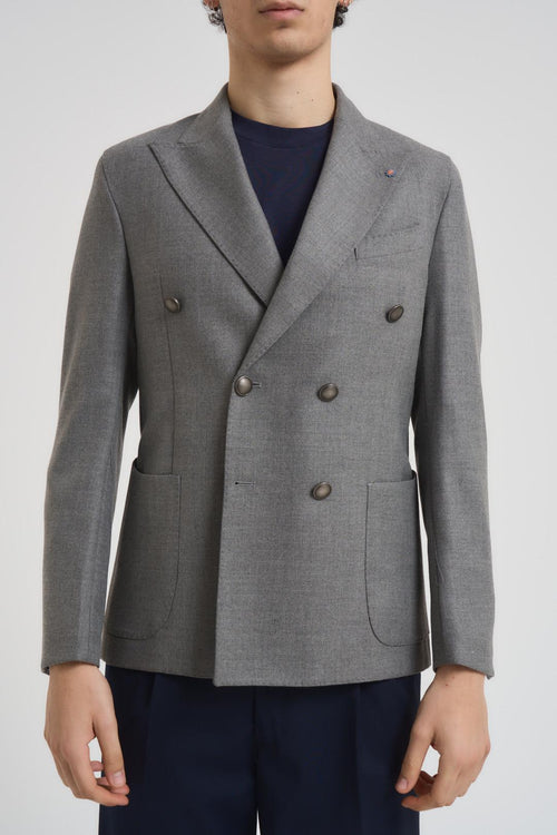 Giacca uomo doppiopetto grigio - 2