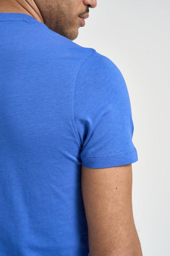 T-shirt uomo girocollo blu royal - 4