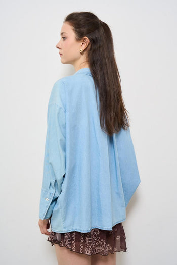 Camicia donna in denim chiaro - 6