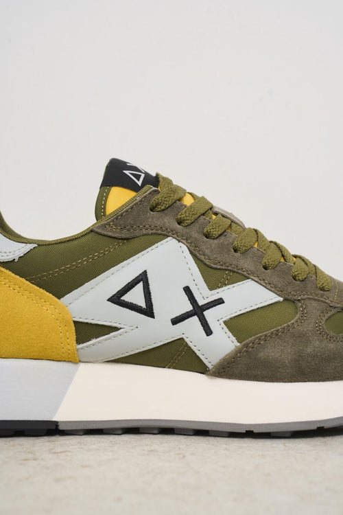 Green and yellow men's sneakers - 2