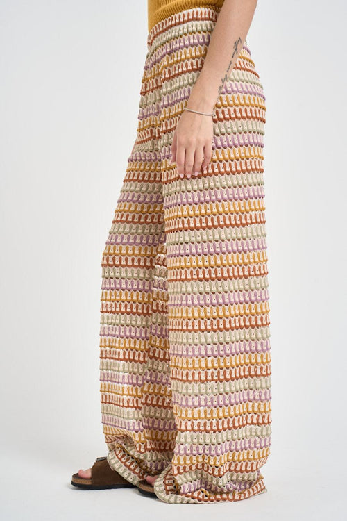 Pantalone donna traforato multicolor - 2