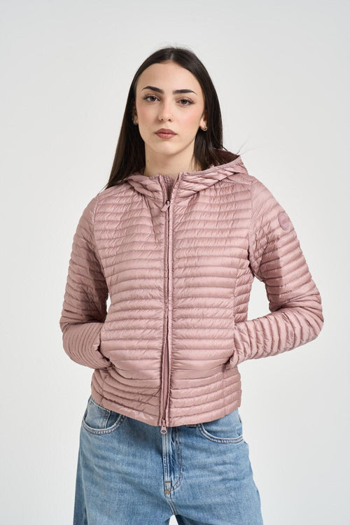 Piumino donna trapuntato malva
