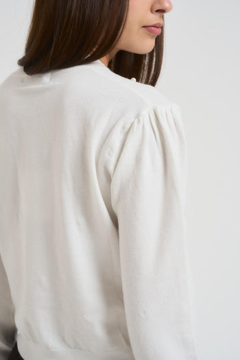 Maglia donna cropped bianca - 4