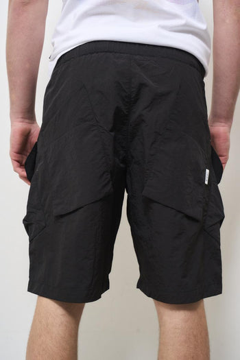 Men's black cargo Bermuda shorts - 3