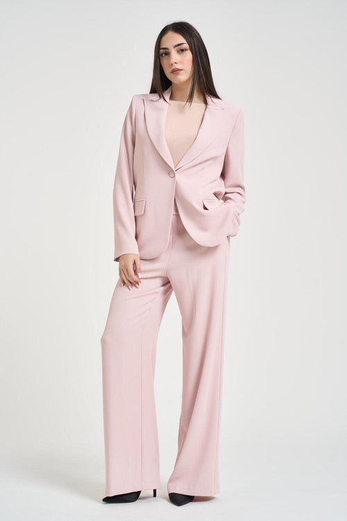 Abito donna monopetto rosa cipria