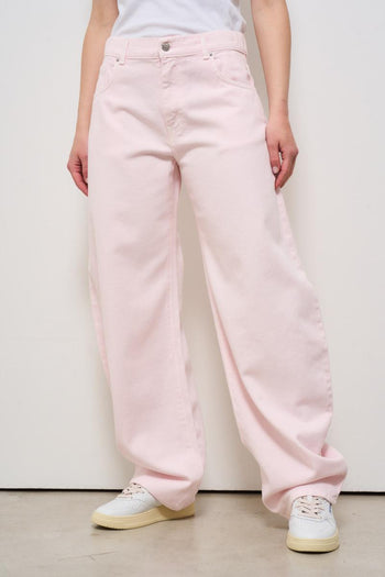 Jeans donna regular in denim rosa - 3
