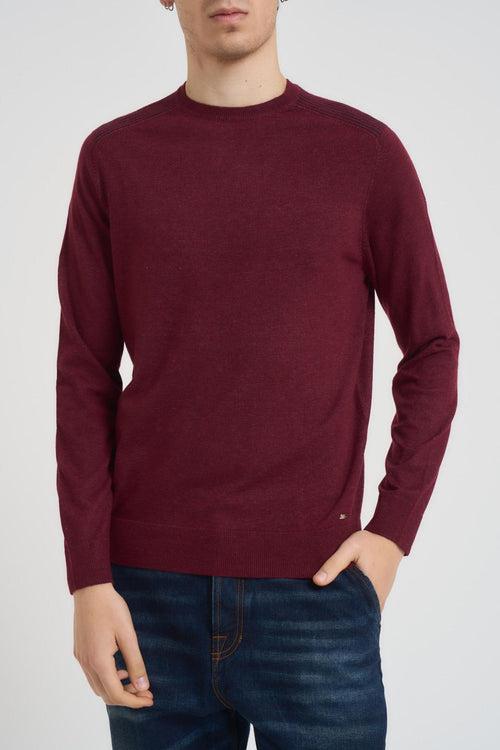 Maglia uomo girocollo bordeaux