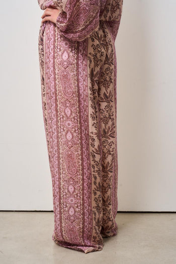 Pantalone donna fantasia floreale - 4