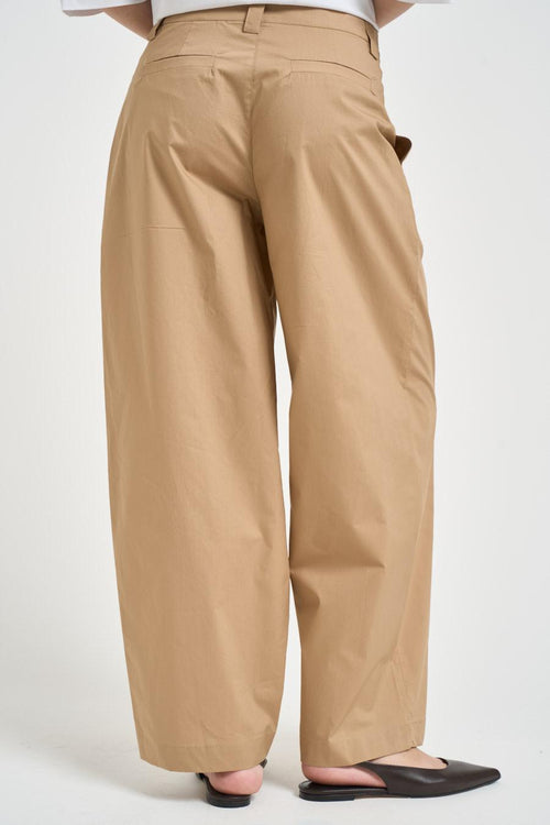 Pantalone donna balloon cammello - 2