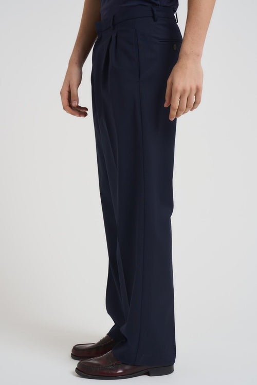 Pantalone uomo gamba dritta blu - 2