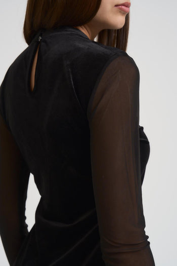 Abito donna aderente nero - 5