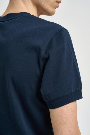 T-shirt uomo girocollo blu - 4