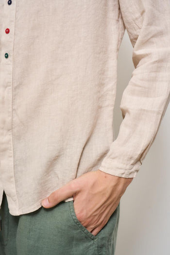 Camicia uomo beige - 3