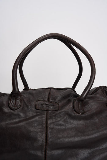 Borsa donna in pelle marrone - 8