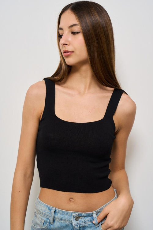 Top donna cropped nero - 2