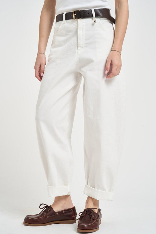 Pantalone donna balloon bianco