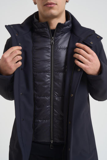 Giubbotto uomo collo alto blu notte - 4