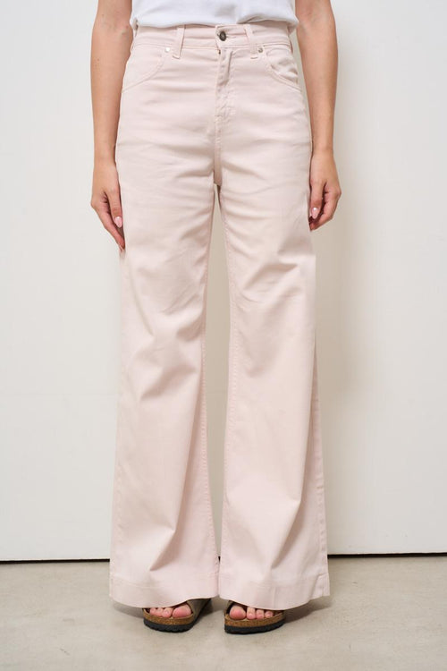 Jeans donna in denim rosa