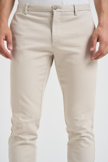 Pantalone uomo slim fit panna - 4
