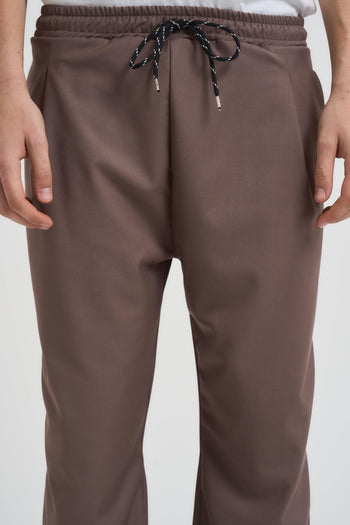 Pantalone uomo con elastico tortora - 4