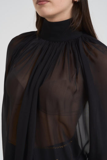 Camicia donna trasparente nera - 4