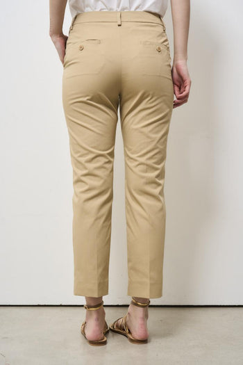 Pantalone donna beige notte a sigaretta - 5