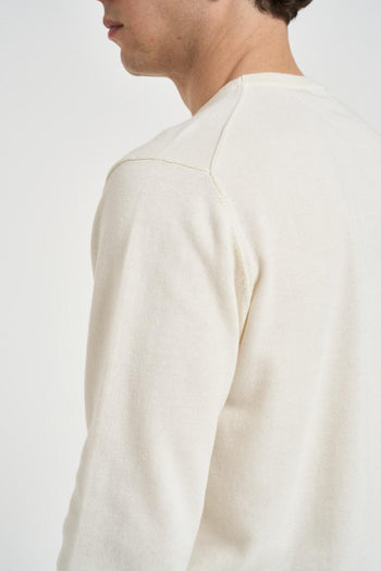 Maglia uomo girocollo panna - 5