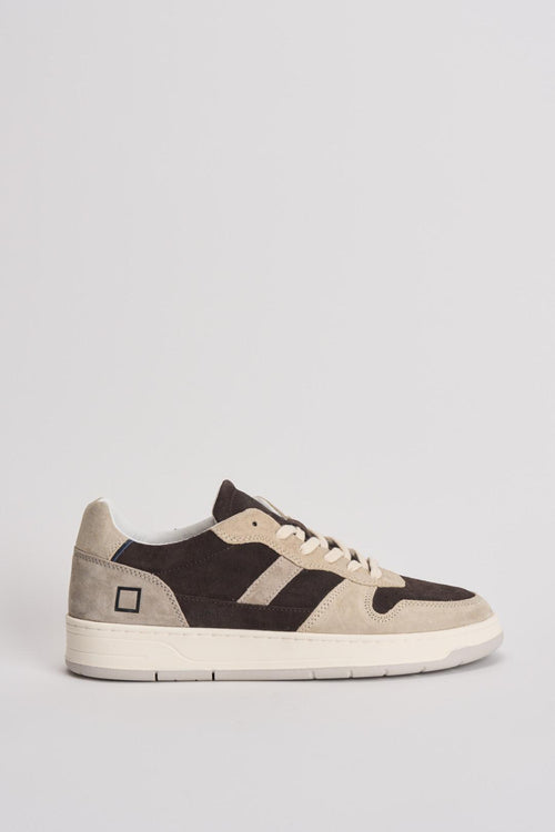 Sneakers uomo Court marrone e grigio