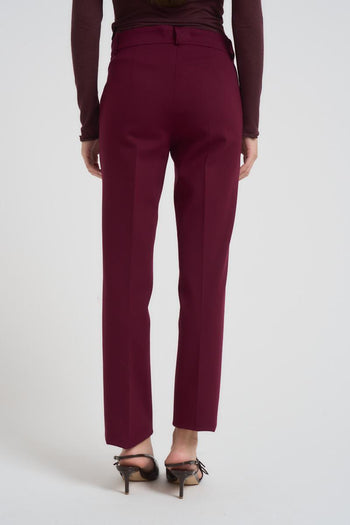 Pantalone donna skinny bordeaux - 3