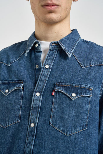Camicia uomo Barstow in denim blu - 5