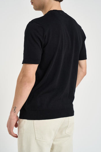 T-shirt uomo in maglia nera - 4