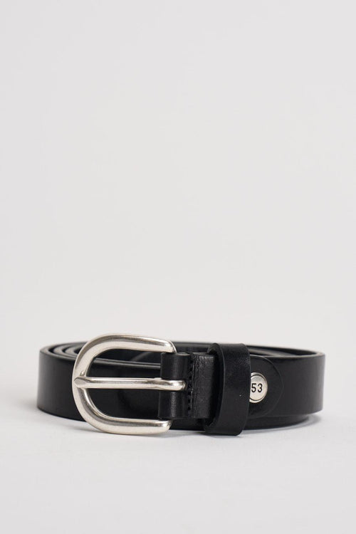 Cintura uomo in pelle nera