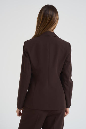 Giacca donna monopetto marrone - 5
