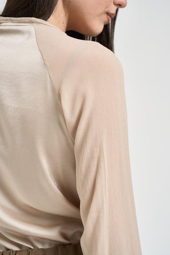Blusa donna manica svasata avana - 4