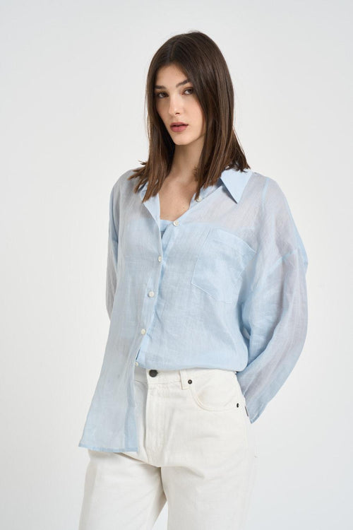 Camicia donna azzurra