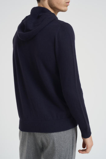 Maglia uomo con cappuccio blu - 3