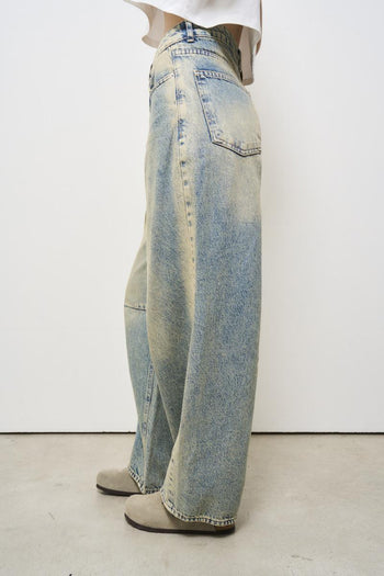 Jeans donna wide-leg in denim - 4