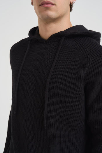 Felpa uomo in maglia nera - 3