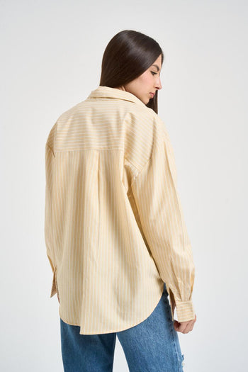 Set coordinato donna camicia e top giallo - 5