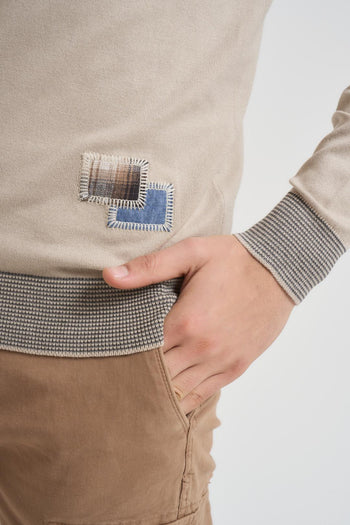 Maglia uomo girocollo beige - 3