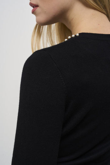 Maglia donna girocollo nera - 4