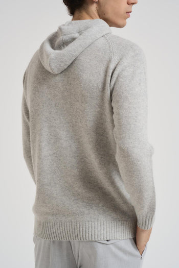 Felpa uomo in maglia grigio chiaro - 4
