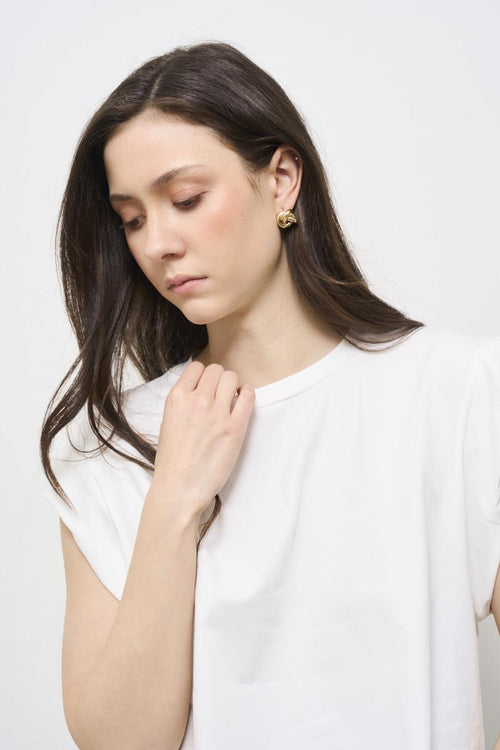 White crew neck women's top - 2
