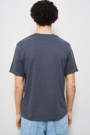 T-shirt uomo girocollo blu - 4