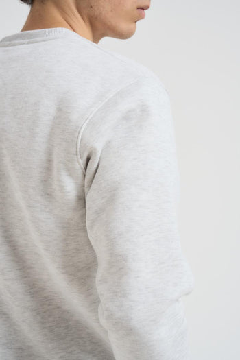 Felpa uomo grigia a girocollo - 5